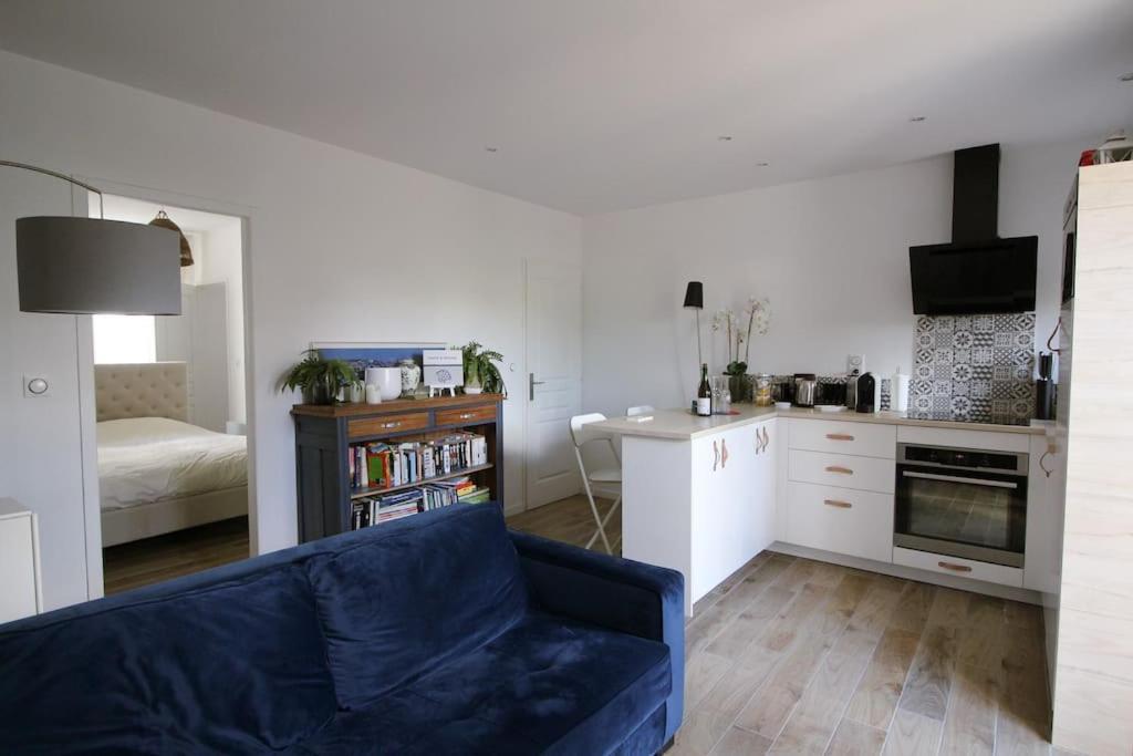Appartement Avec Terrasse Privee, Plage A Pied Saint-Aubin-Sur-Mer  Bagian luar foto