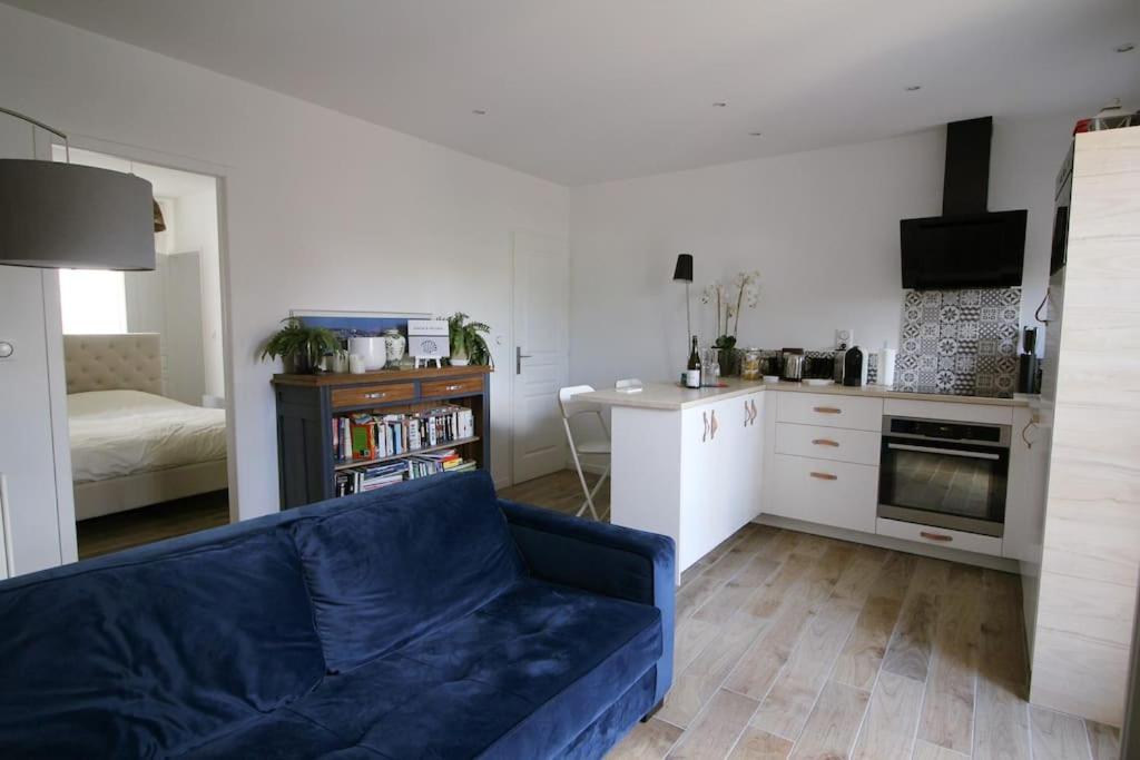 Appartement Avec Terrasse Privee, Plage A Pied Saint-Aubin-Sur-Mer  Bagian luar foto